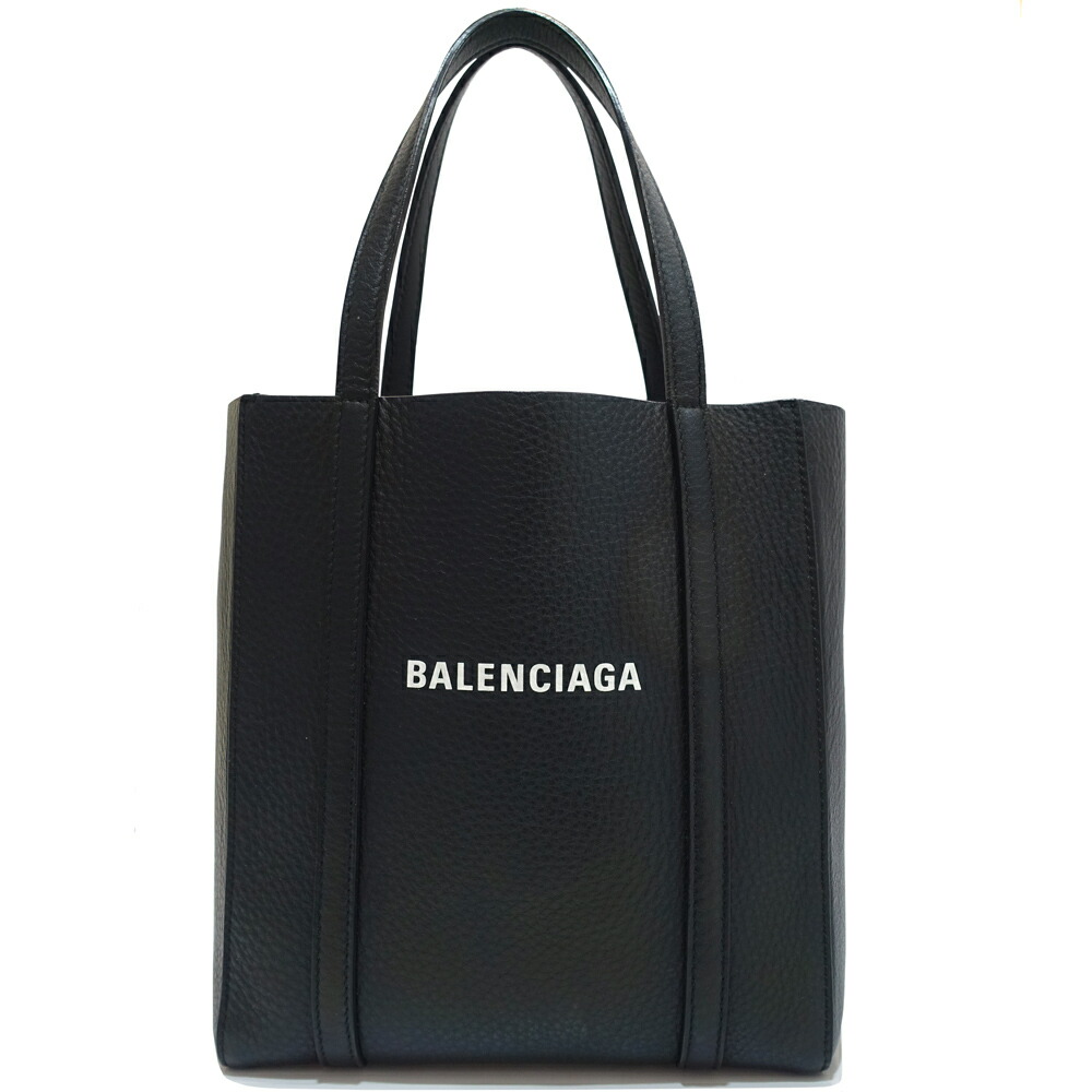 【最大限度３万円銀行割引クーポン券】【栄】【BALENCIAGA】バレンシアガ エブリデイトートXXS トートバッグ 2WAY 551815 なめし革 黒いこと しろがね色金具 ユニ一発やる メンズ レディース 保護すること袋【中古】