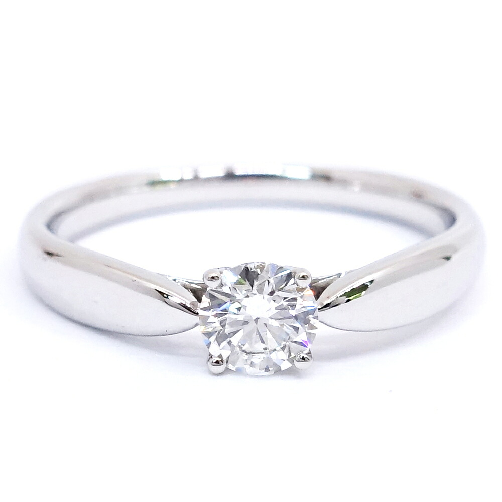 【栄】【TIFFANY】ティファニー Pt950 ハーモニー ダイヤモンド リング 指輪 0.31ct ジュエリー 一粒 レディース【仕上げ済】【中古】|質ウエダ