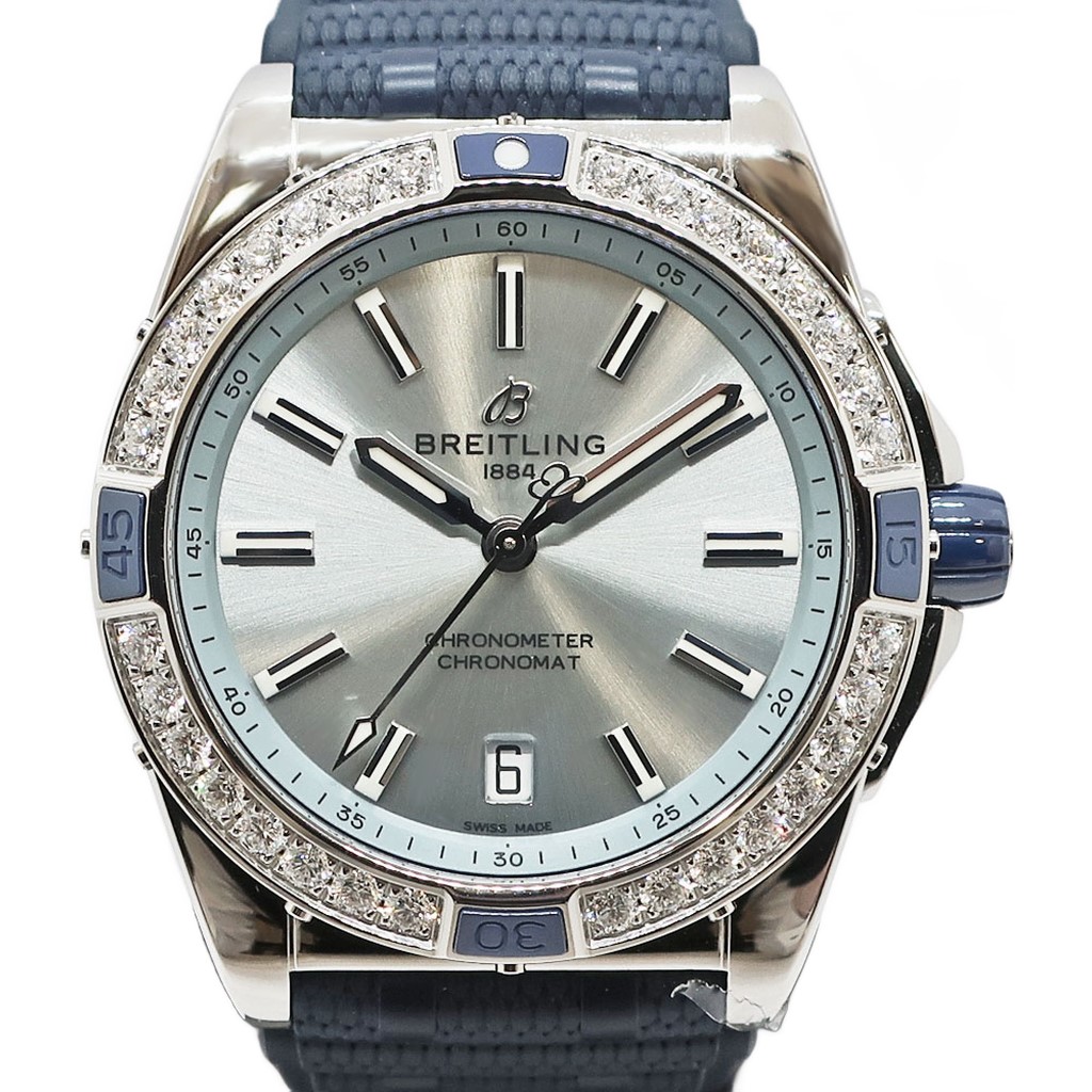 【最大限度３万円銀行割引クーポン券】【天白】【BREITLING】ブライト輪っか 百貨店 クロノマット 自動小銃 38 A17356 SS 天然ゴム ラボグロウンダイヤモンド 内燃機関青碧 レディース 自動小銃一巻き ウオッチ【中古】