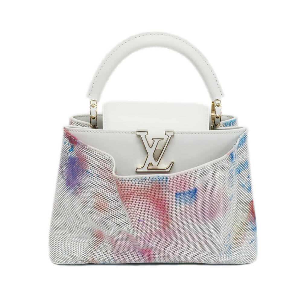 【最大限度３万円割り引き引き換え証】【天白】【LOUIS VUITTON】ルイヴィトン アーティーカプシーヌ ライザルー ハンドバック ショルダーバッグ2WAY 白いこと ゴールド金具 なめし革 鞄 レディース【中古】