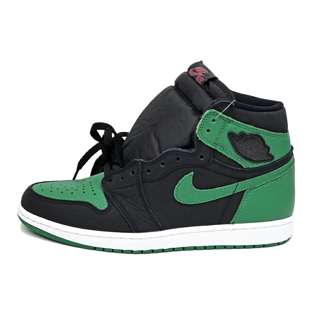 【名東】【NIKE】ナイキ Air Jordan 1 Retro High OG 555088030 28珊 エア湖 ジョーダン 黒いこと 緑であること スニーカー メンズ 靴【新品】【未当て嵌める】【中古】