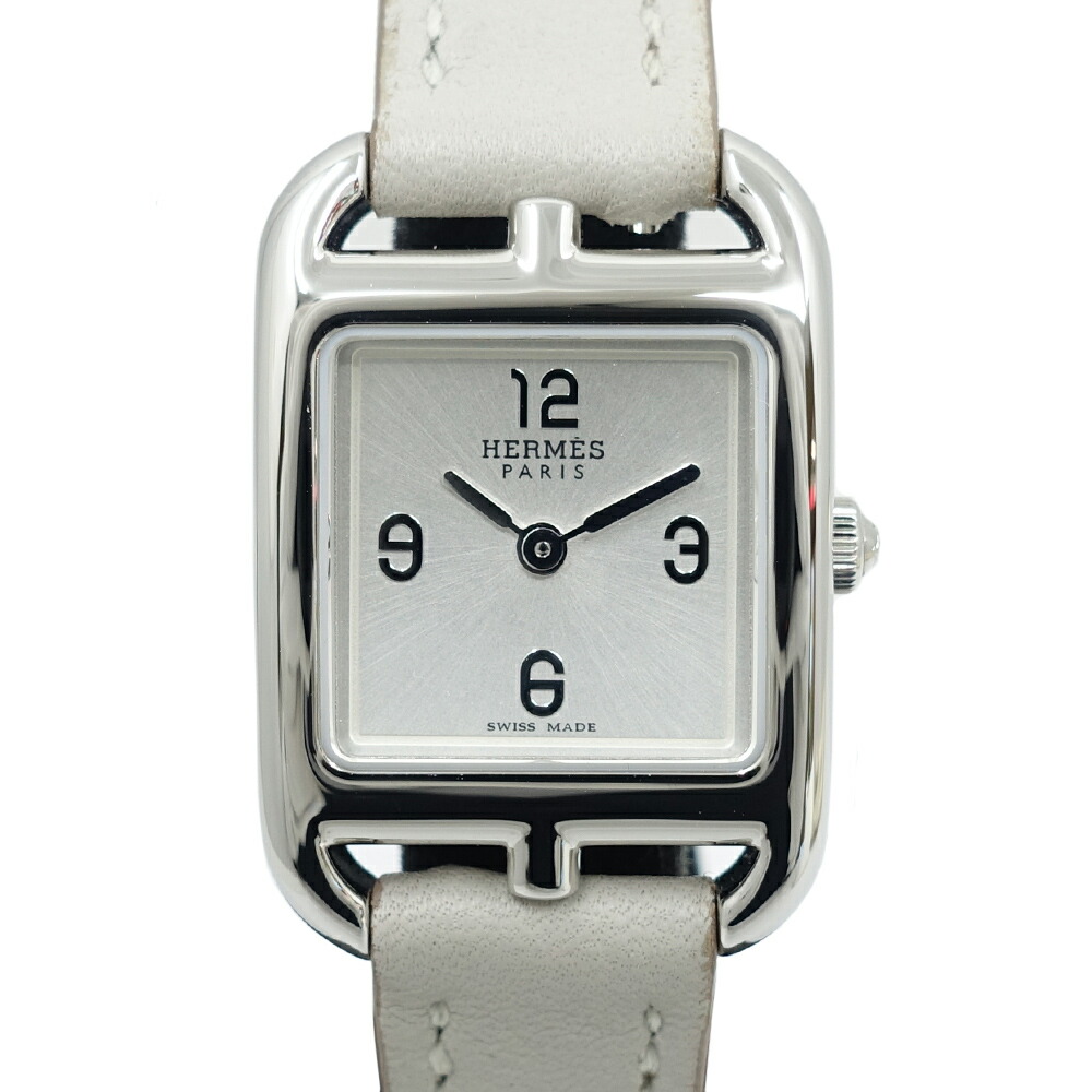 【栄】【HERMES】エルメス ケープコッドPM ミニ 2026年 ウオッチ W408302WW00 しろがね色文字記号盤 石英 亭主もち レディース お墨付き 箱【未当て嵌める】【中古】