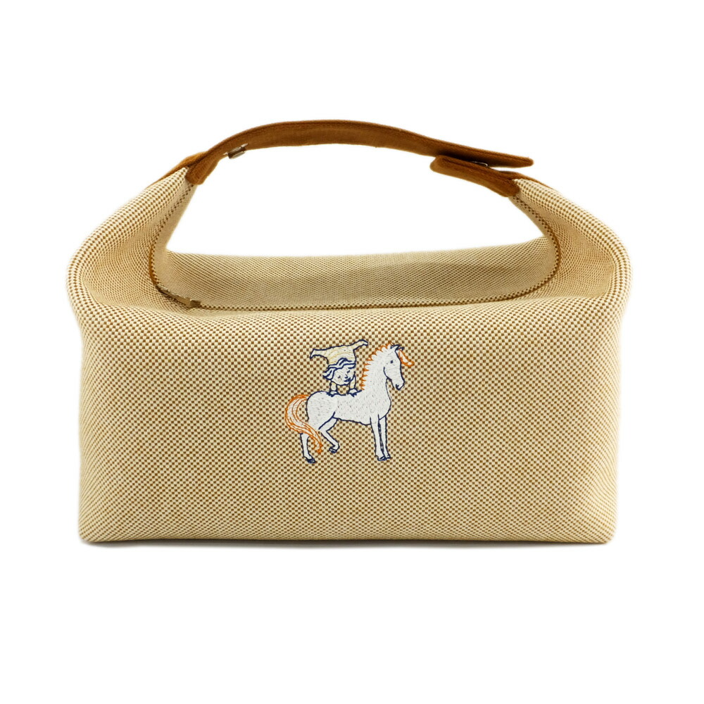 【天白】【HERMES】エルメス ブリッド ア 黒いこと Bride a Brac ガブリオール H103587M トワル ビスキット バニティポーチ 御徒面子 ハンドバック 鞄【中古】