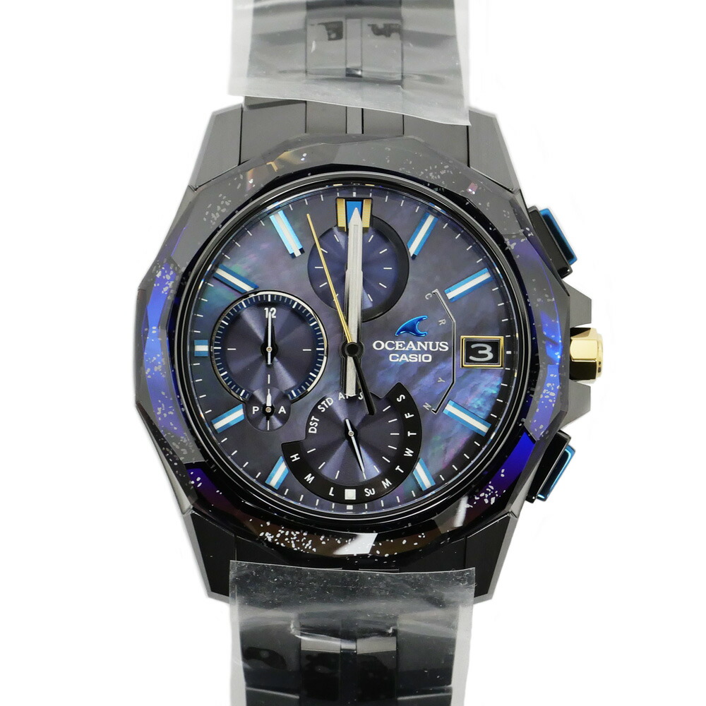 【名東】【CASIO】カシオ オシアナス マンタ OCW-S6000BV-1AJR 20周年記念 350本限定 チタン 電波ソーラー 保護シール付 メンズ 腕時計【新品】【未使用】【中古】