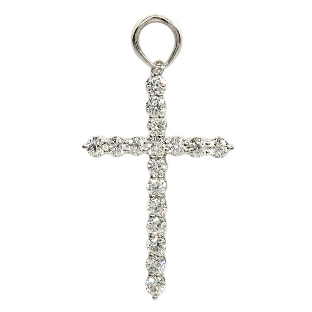 【最大限度３万円銀行割引引き換え証】【名古屋】【JEWELRY】首飾りとっ始め はりつけ台画題 Pt900 プラチナ 金剛石 D1.500コンピュータ断層撮影法 メンズ レディース 宝飾品 付属物 洗いもの済み 美品【中古】