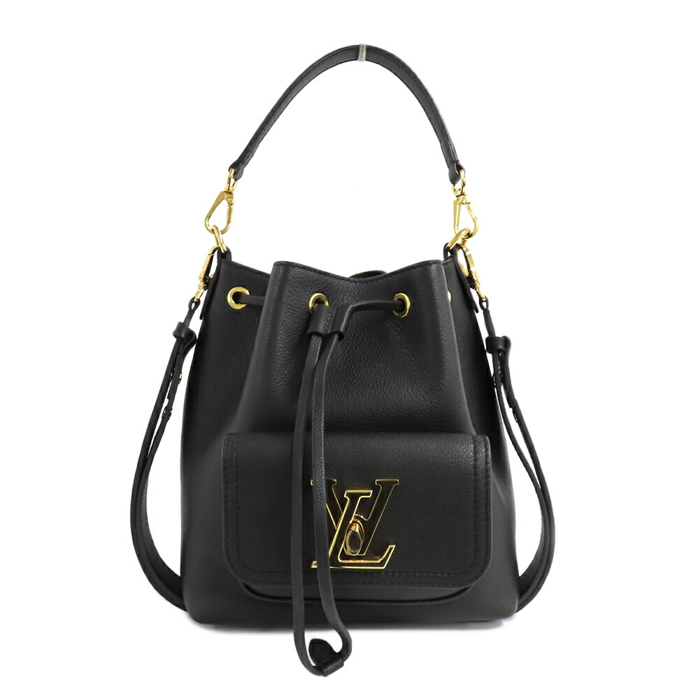 【最大3万円クーポン 5/1 0:00】【名古屋】【LOUIS VUITTON】ルイヴィトン ロックミー バケットNV M57687 ショルダーバッグ 2WAY ブラック カーフレザー ゴールド金具 レディース【中古】