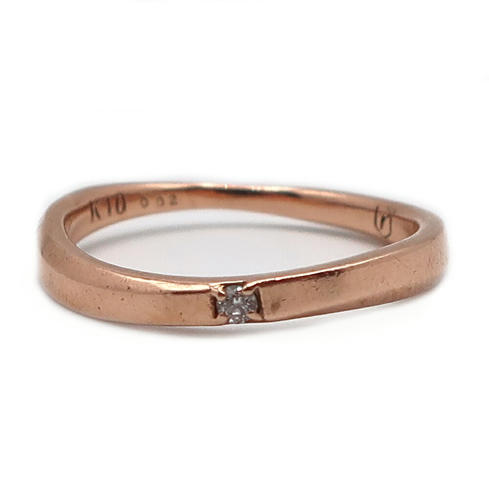 【天白】【JEWELRY】ジュエリー リング 指輪 ダイヤモンド K10 ゴールド 約6号 約1.3g アクセサリー 本体のみ【中古】｜質ウエダ 17,759円