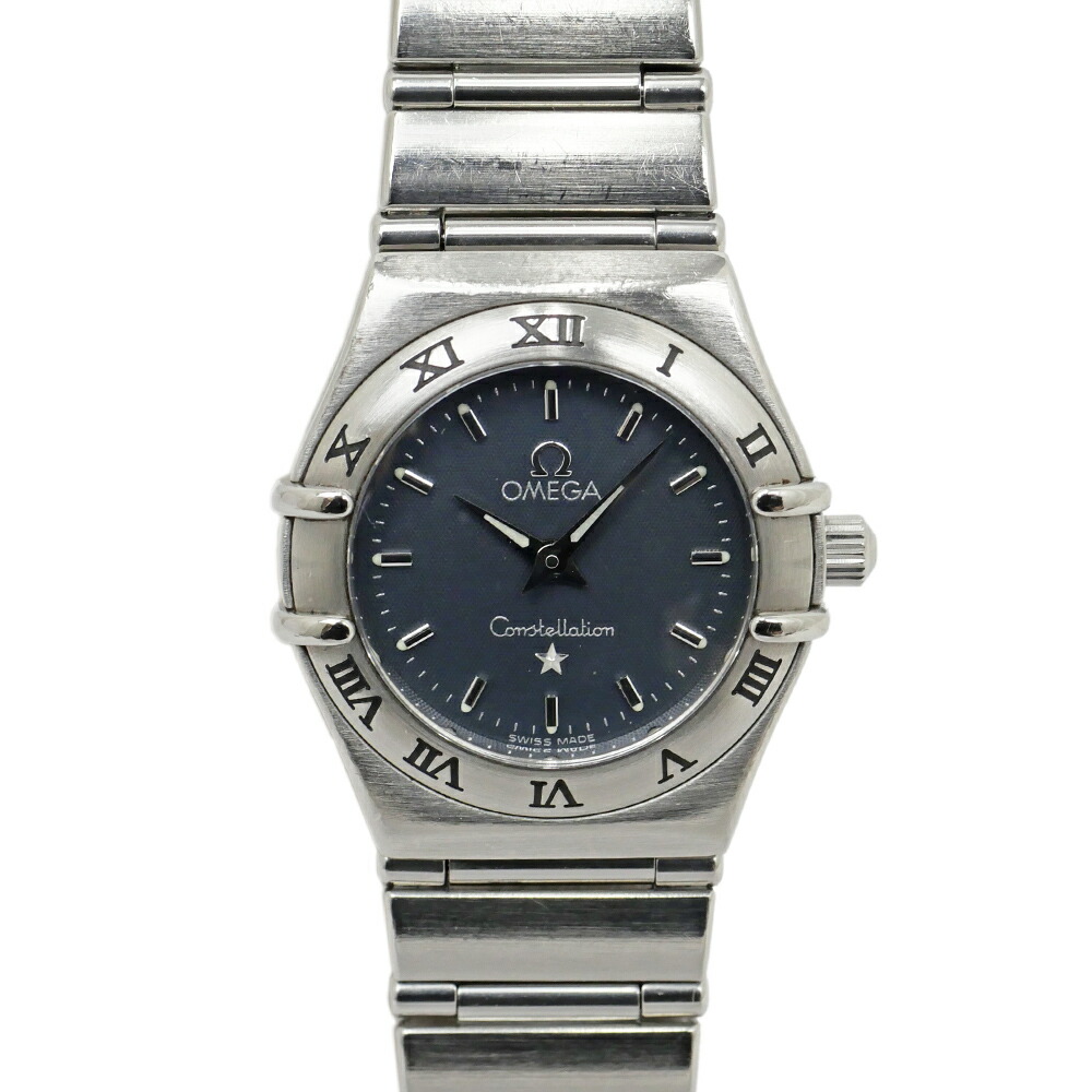 【名東】【OMEGA】ゼロ コンステレーション ミニ 1562.40 薄墨色文字記号盤 SS 石英 レディース 女 ウォッチ【中古】