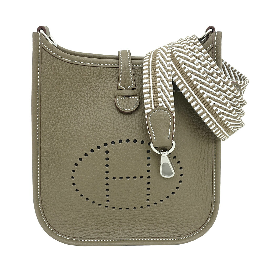 【名東】【HERMES】エルメス 御徒面子 Evelyne エヴリンTPM アマゾン サングル エトゥープ/SV トリヨンクレマンス K刻 2025年 亭主もち レディース 袋 箱【新品】【未当て嵌める】【中古】