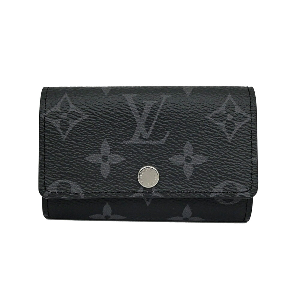 【名東】【LOUIS VUITTON】ルイヴィトン 手当たり容れもの ミュルティクレ 6 M82603 モノグラム 星食 RFID 黒いこと 薄墨色 小物 メンズ 男【中古】