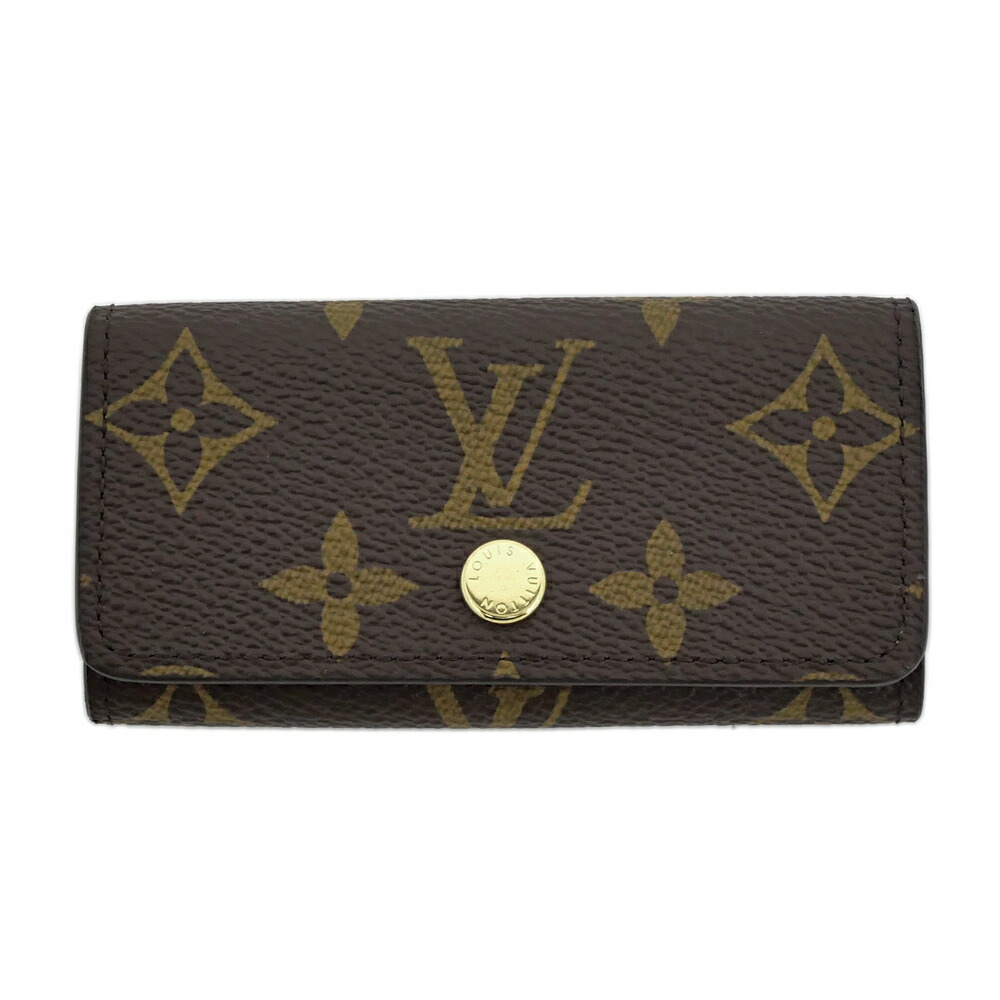 【名東】【LOUIS VUITTON】ルイヴィトン 手当たり容れもの ミュルティクレ 4 M69517 RFID モノグラム 赤銅色系 なめし革 革小物 メンズ レディース【新品】【未当て嵌める】【中古】