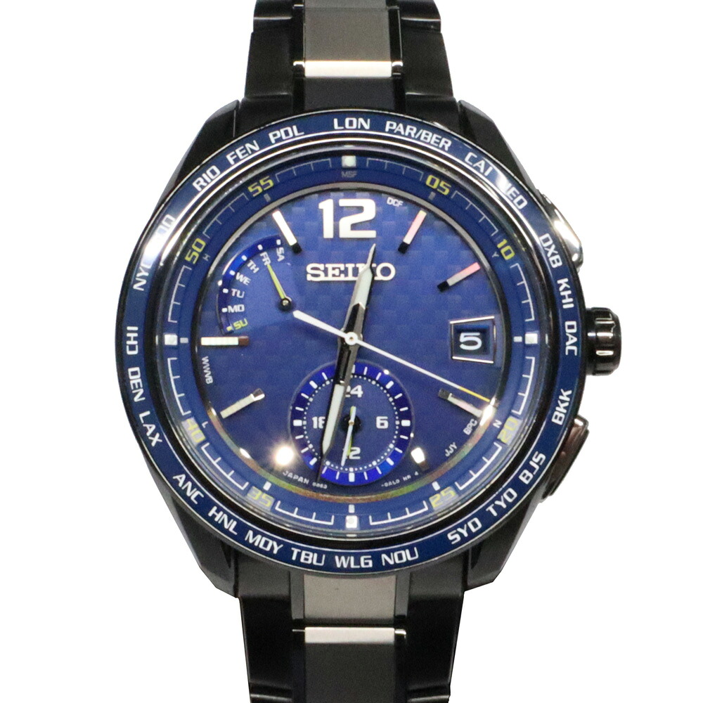 【名古屋】【SEIKO】セイコー ブライツ SAGA265 青色 Ti/CE ソーラー電磁波 メンズウォッチ 男【中古】