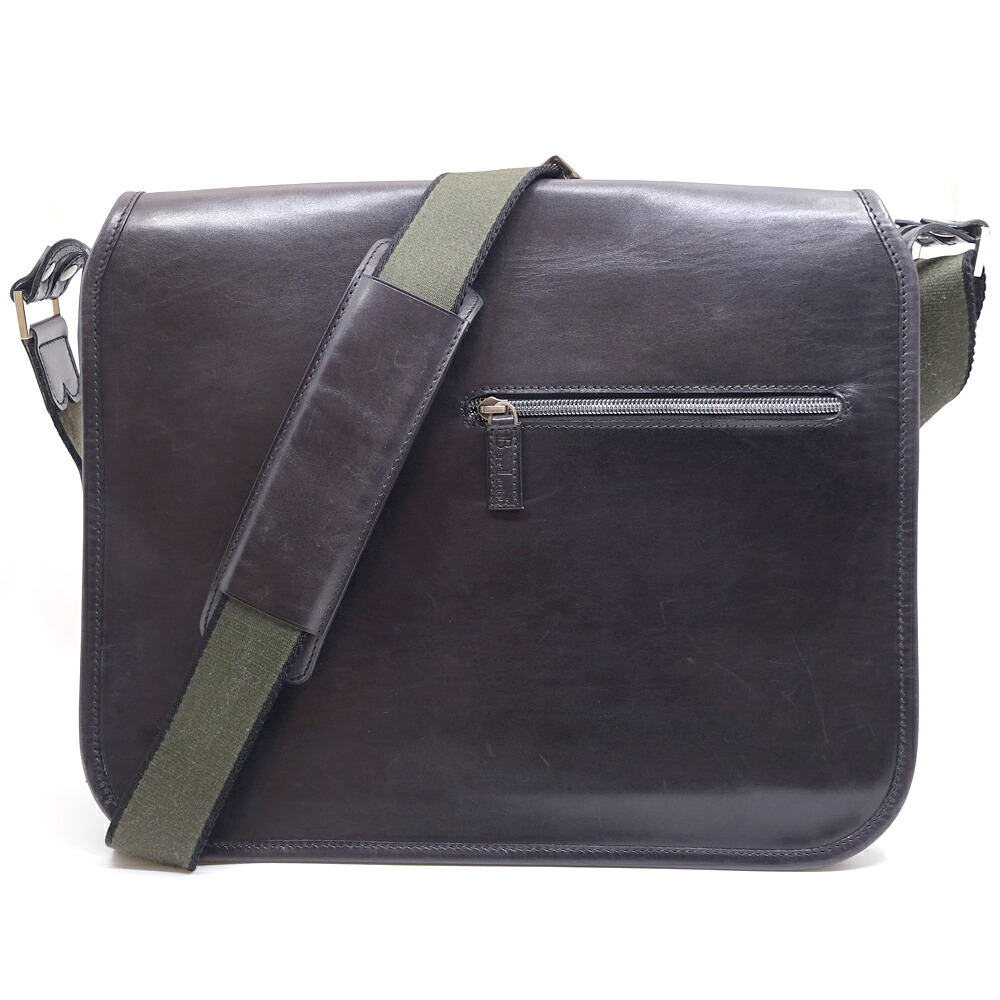 【栄】【BERLUTI】ベルルッティ マルチパティーヌショルダーバッグ ヴェネチアカーフレザー BK SV金具 メンズ ショルダーバッグ 保存袋【中古】｜質ウエダ