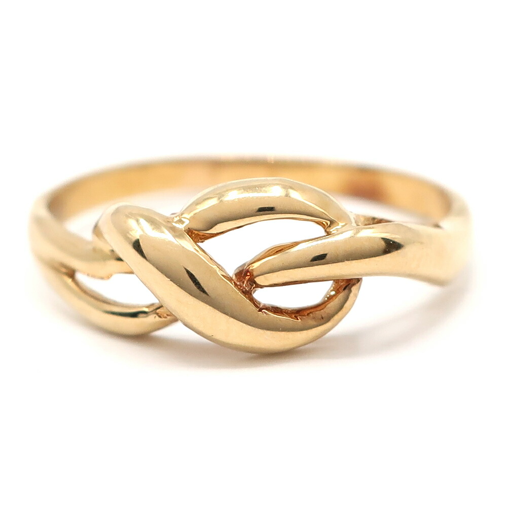 【天白】【JEWELRY】宝飾品 輪っか 指環 750 K18YG 黄色ゴールド 17号 約2.1g 目論む 分かりやすい【中古】