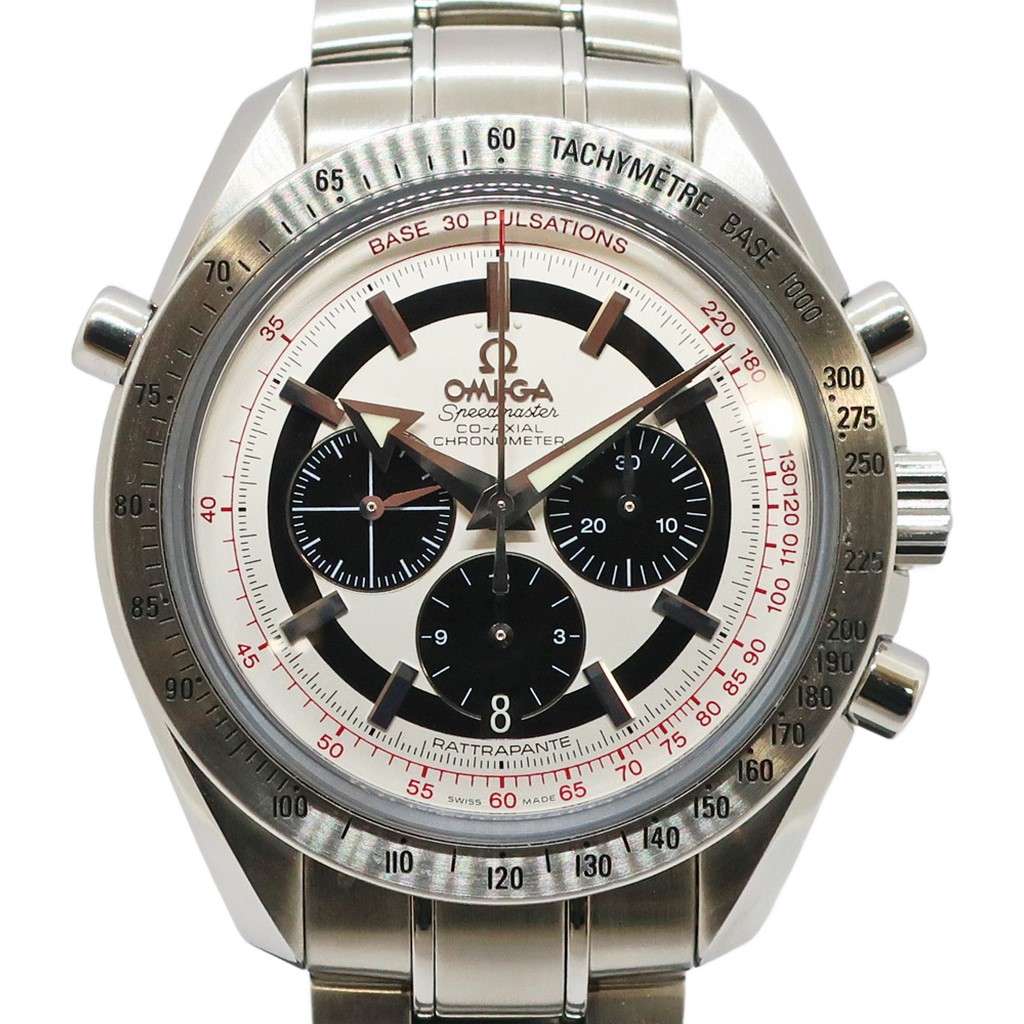 【天白】【OMEGA】ゼロ 素早さお師匠さん ブロード箭 ラトラパンテ コーアクシャル 3582.31 しろがね色 SS 自動小銃一巻き メンズ ウオッチ【中古】
