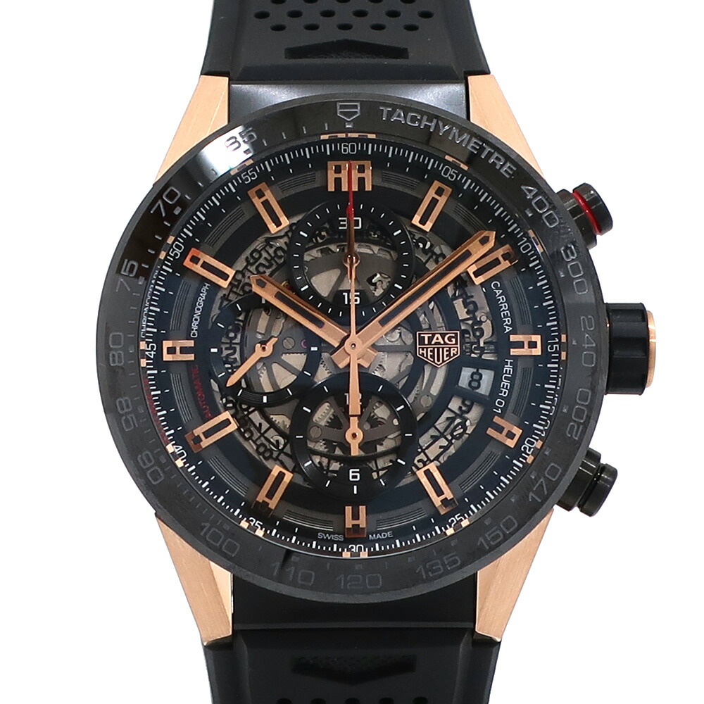 【天白】【TAGHEUER】タグホイヤー カレラ キャリバー ホイヤー01 CAR205A.FT6087 ステンレス鋼 陶器 自動小銃一巻き 自動小銃 自動小銃一巻き ウオッチ【中古】