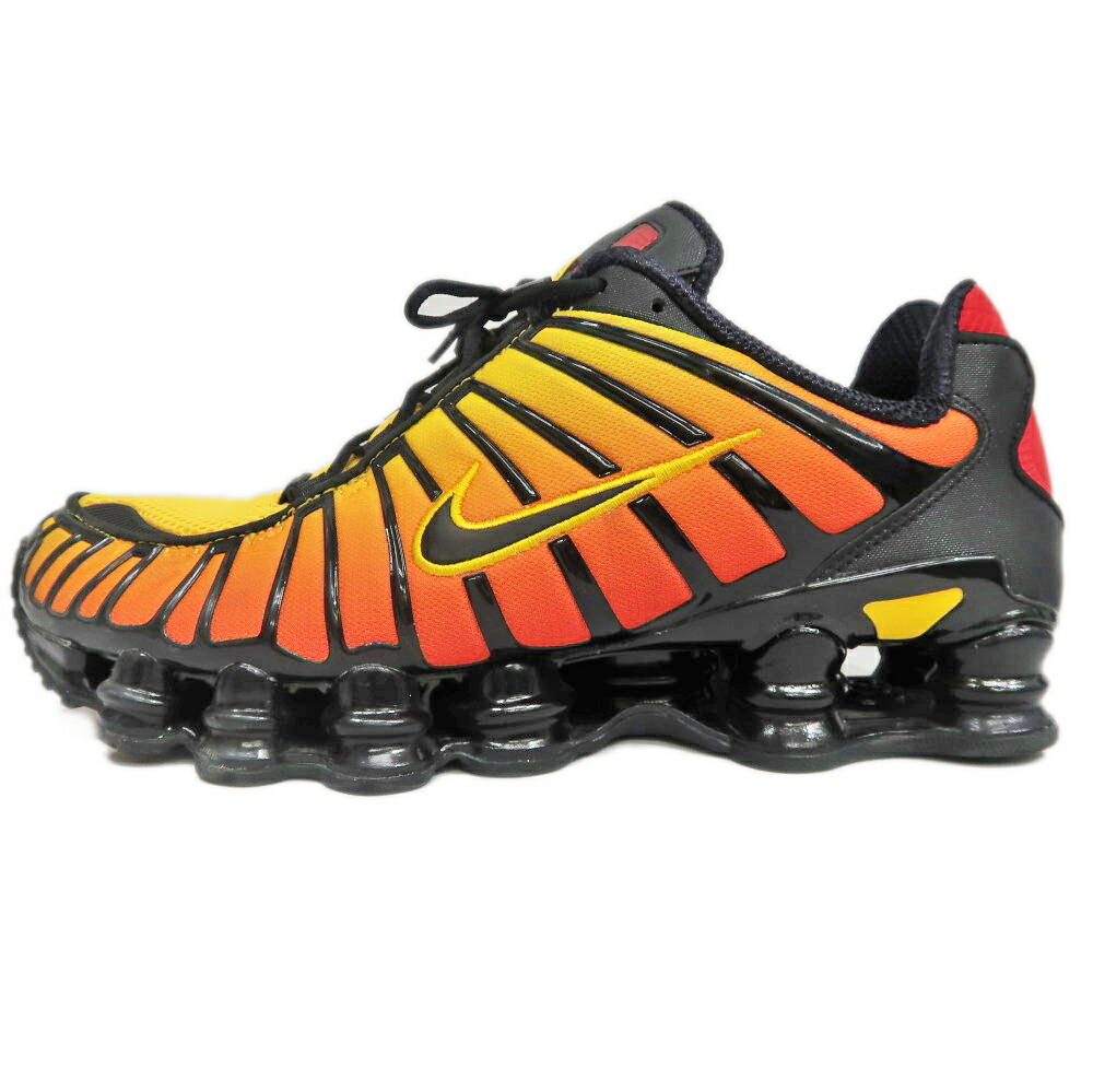 【名東】【NIKE】ナイキ ショックスTL スニーカー AV3595-004 28糎 黒いこと 黄色 オレンジ色 メンズ シューズ【中古】