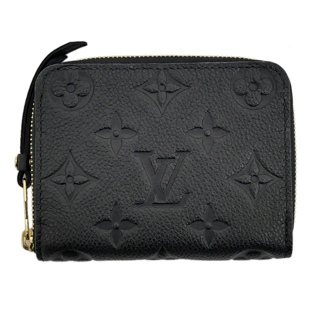 【名東】【LOUIS VUITTON】ルイヴィトン ジッピー・コイン パース M60574 RFID ブラック 黒 モノグラム・アンプラント コンパクト財布 コインケース 小銭入れ【新品同様】【中古】|質ウエダ