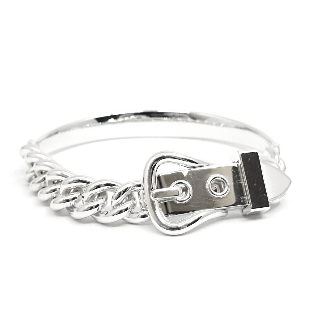 【栄】【HERMES】エルメス Ag925 ブックルセリエ アンフレクシブル GM ブレスレット サイズ19 SV925 シルバー メンズ レディース ジュエリー【中古】|質ウエダ