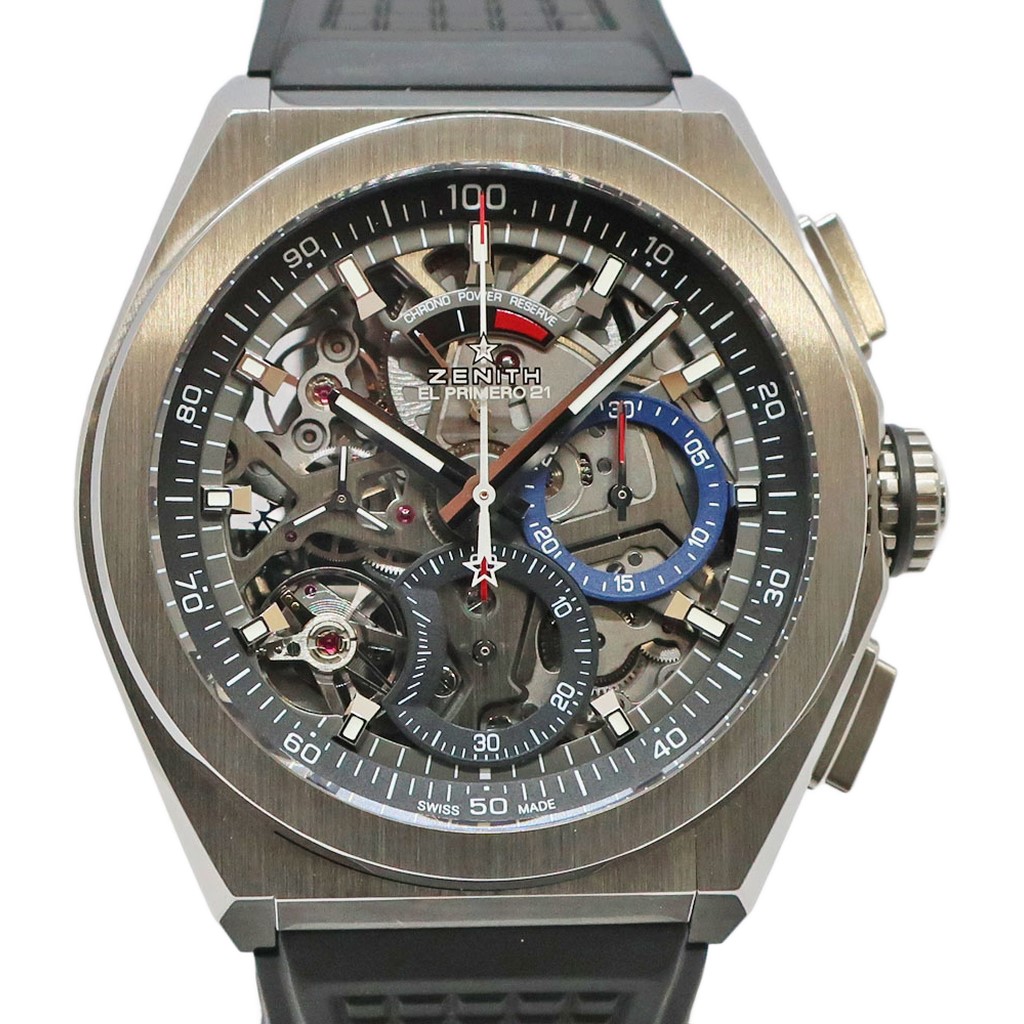 【最大限度４万円割り引き引き換え証】【天白】【ZENITH】ゼニス デファイ エルプリメロ21 95.9000.9004/78.R782 チタン 思われ人 スケルトン 自動小銃一巻き メンズ【製造業者OH済み】【中古】