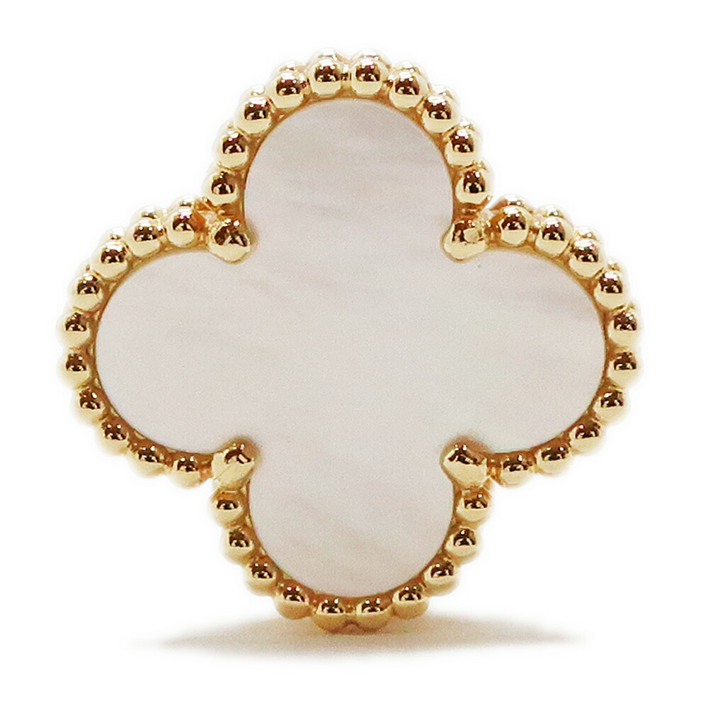 【天白】【VAN CLEEF&ARPELS】ヴァンクリーフ&アーペル ヴィンテージアルハンブラ イヤリング マザーオブパール 片耳 VCARA44100 ジュエリー ピアス【中古】｜質ウエダ