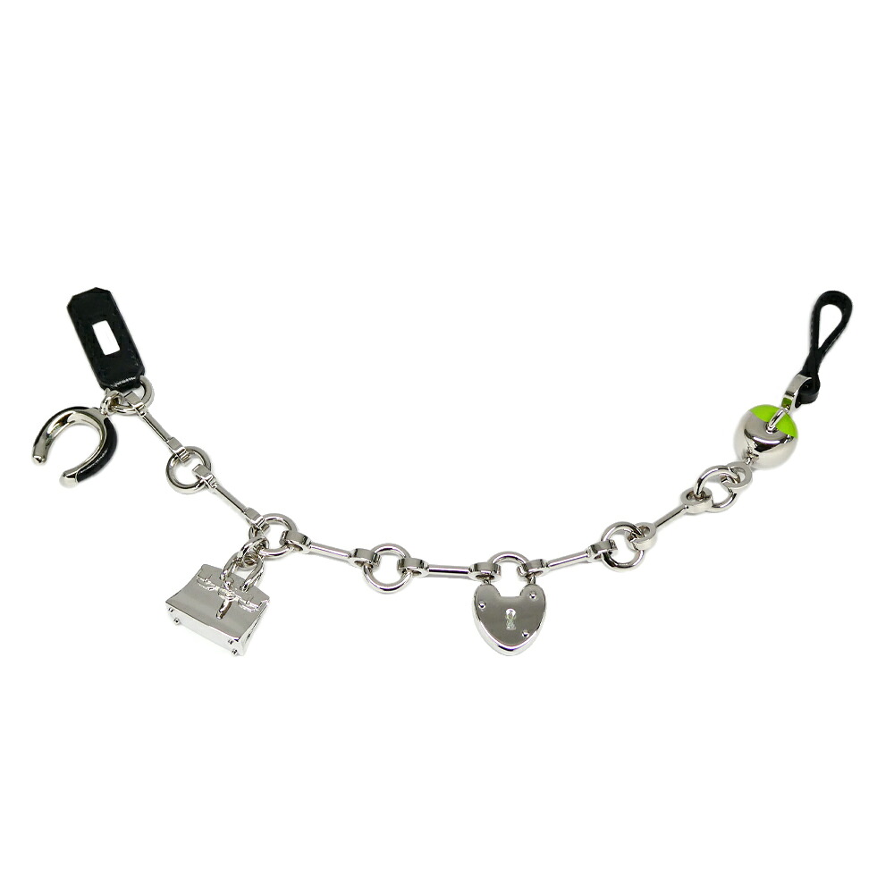 【名古屋】【HERMES】エルメス ビジュー・ドゥ・サック バッグチャーム H087990 メタル レザー ブラック ノワール グラニー りんご 小物【新品】【未使用】【中古】｜質ウエダ