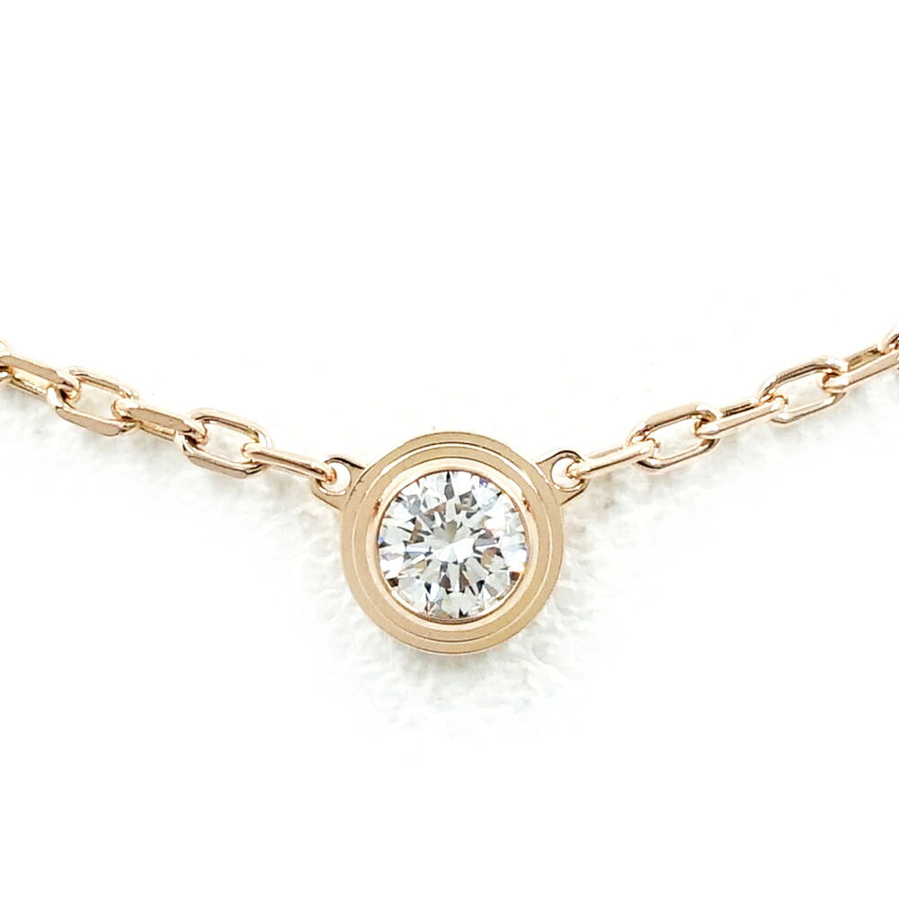 【栄】【CARTIER】カルティエ K18PG ダムール SM ダイヤモンド ネックレス ジュエリー レディース B7215700【仕上げ済】【中古】｜質ウエダ