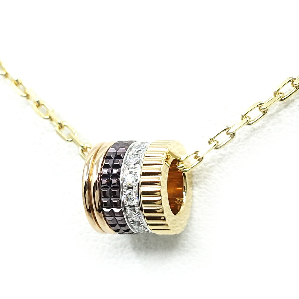 【栄】【BOUCHERON】ブシュロン K18YG キャトル クラシック ダイヤモンド ネックレス ペンダント 750YG ジュエリー レディース【仕上げ済】【中古】|質ウエダ