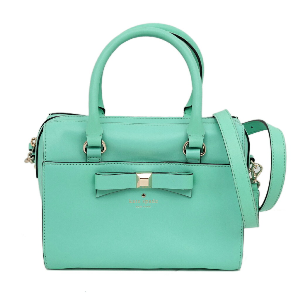 【名東】【KATE SPADE】ケイトスペード アシュトン 2WAY ハンドバッグ PXRU4764 ライトブルー 水色 レザー 本革 Ashton ショルダーバッグ ミニボストン レディース【中古】｜質ウエダ