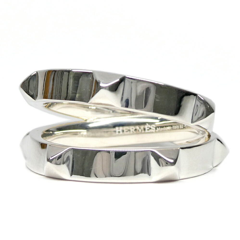 【名古屋】【HERMES】エルメス リング クルー・ドゥ・H ダブル #62 22号 Ag925 シルバー 2025年製 ジュエリー アクセサリー【未使用】【中古】｜質ウエダ