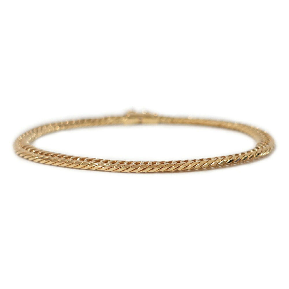 【栄】【JEWELRY】ブレスレット K18 喜平 8面 トリプル 約10.0g 約17.0cm キヘイ イエローゴールド レディース【中古】｜質ウエダ