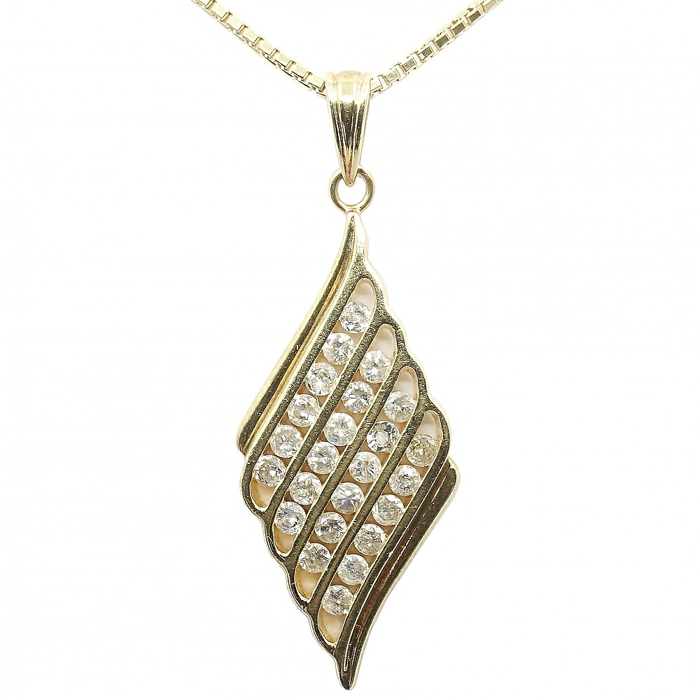 【名東】【JEWELRY】ジュエリー ネックレス 約36cm/約40cm ダイヤ0.53ct K18YG イエローゴールド 約5.7g レディース 女性 アクセサリー 超音波洗浄済 本体のみ【中古】｜質ウエダ