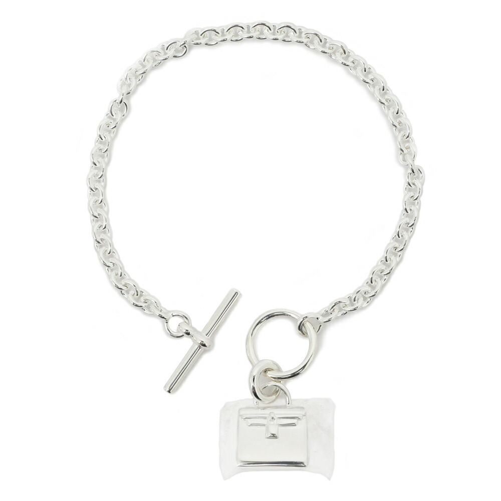 【名東】【HERMES】エルメス アミュレット ケリー ブレスレット SH シルバー 925 約14.6g レディース【未使用】【中古】｜質ウエダ