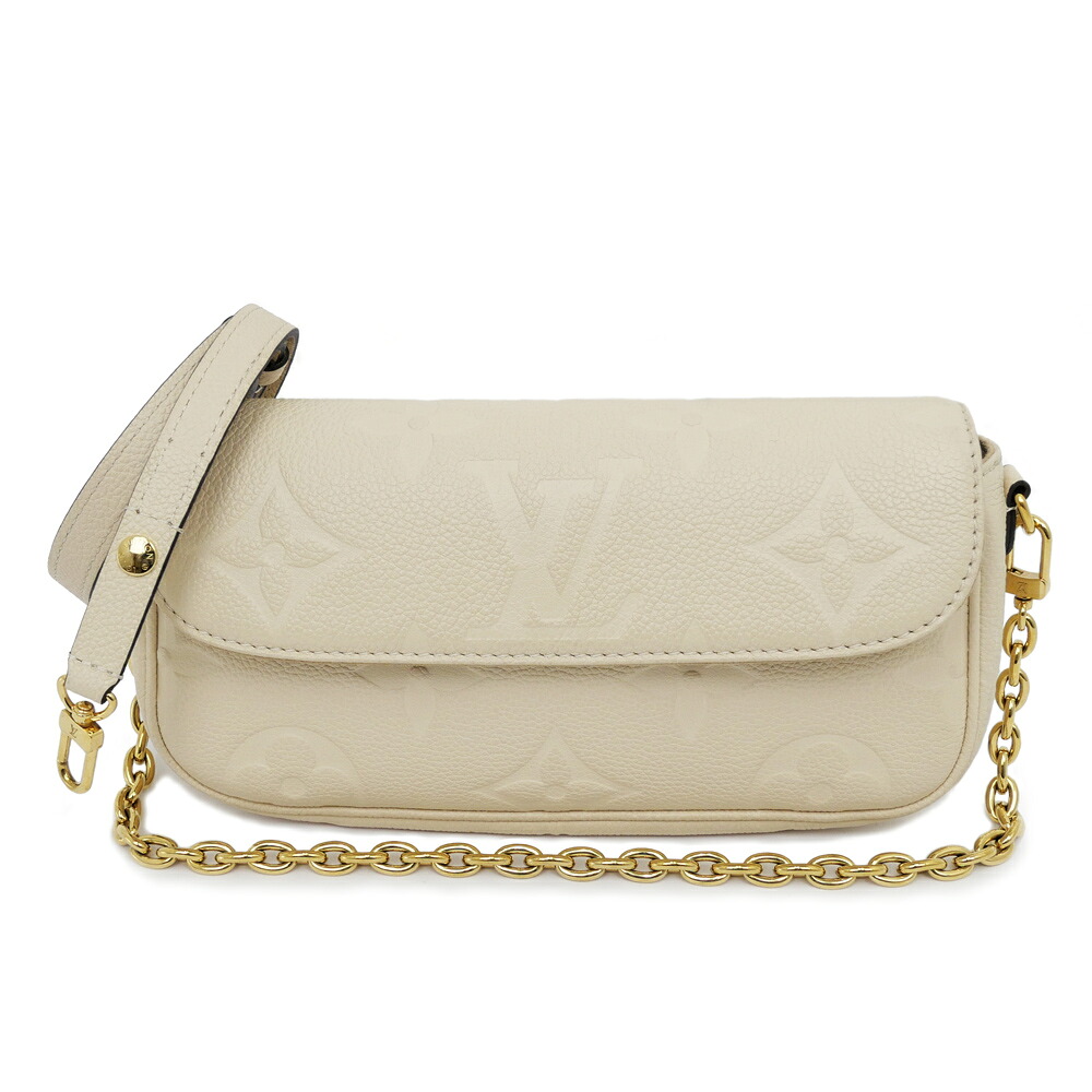 【名東】【LOUIS VUITTON】ルイヴィトン モノグラム・アンプラント ウォレット オン チェーン アイビー M82210 クレーム アイボリー ショルダー 3way バッグ レディース【中古】|質ウエダ