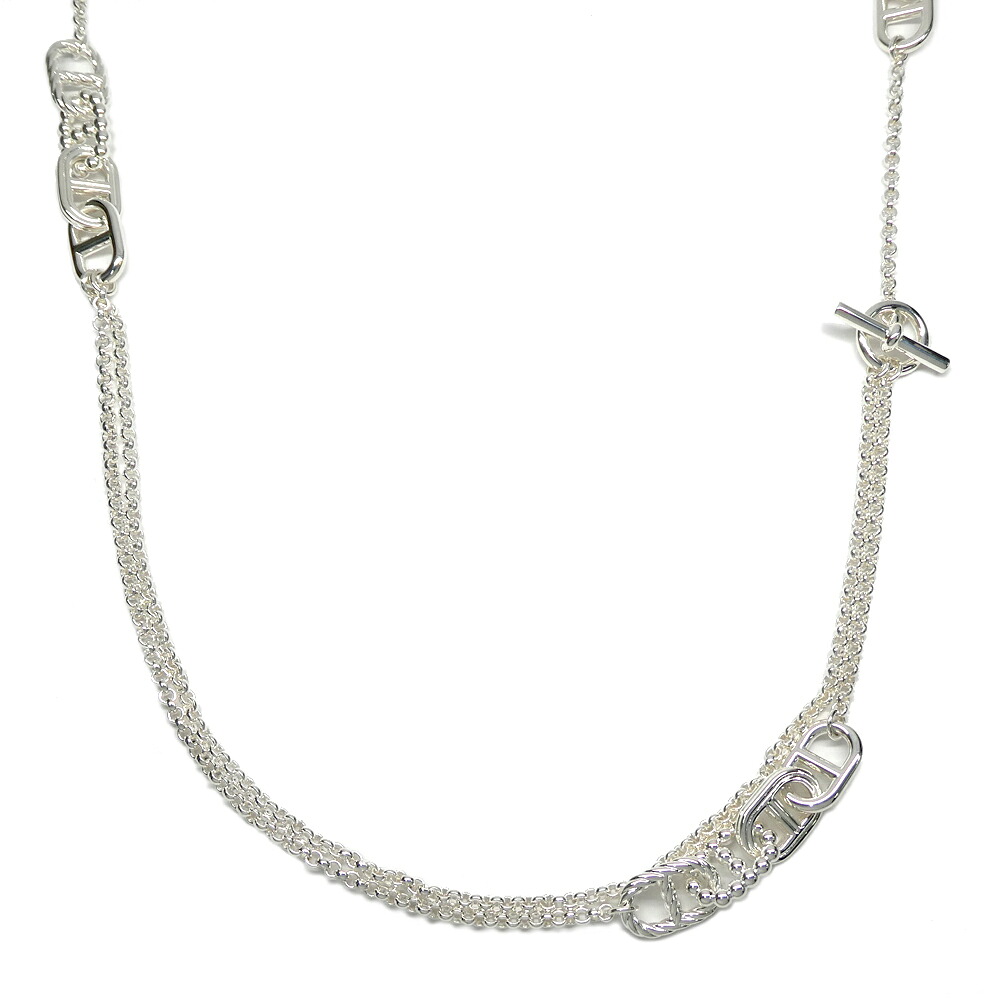 【名古屋】【HERMES】エルメス ネックレス シェーヌダンクル アレア2 ロング H126215B 2025年製造 Ag925 シルバー レディース ジュエリー アクセサリー 美品【中古】|質ウエダ