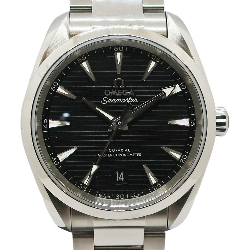 【天白】【OMEGA】オメガ シーマスター アクアテラ 150m 38mm 220.10.38.20.01.001 ブラック SS 自動巻き メンズ 腕時計【中古】｜質ウエダ