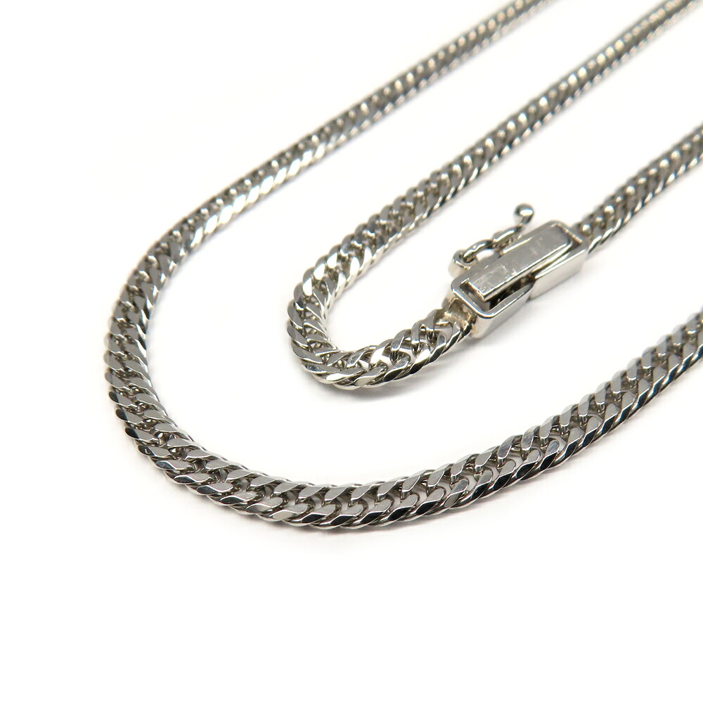 【名古屋】【JEWELRY】ネックレス 喜平 キヘイ 6面ダブル Pt900 プラチナ 10.0g 40cm 造幣局刻印 ホールマーク メンズ ジュエリー 洗浄済み【中古】｜質ウエダ