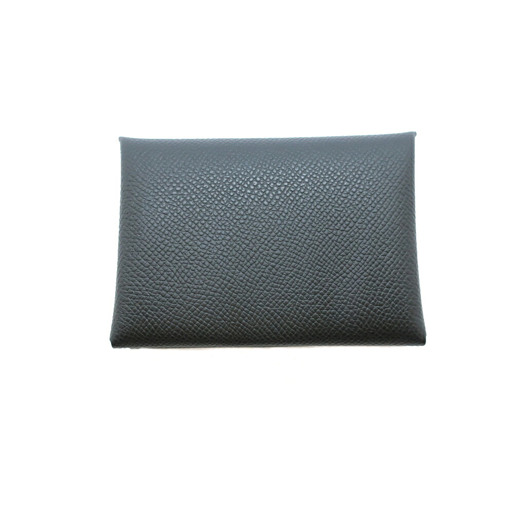 【天白】【HERMES】エルメス カルヴィデュオ エプソンブラック 小銭入れ カードケース シルバー金具 G刻印 2026年頃製造 箱 小物【新品】【未使用】【中古】｜質ウエダ
