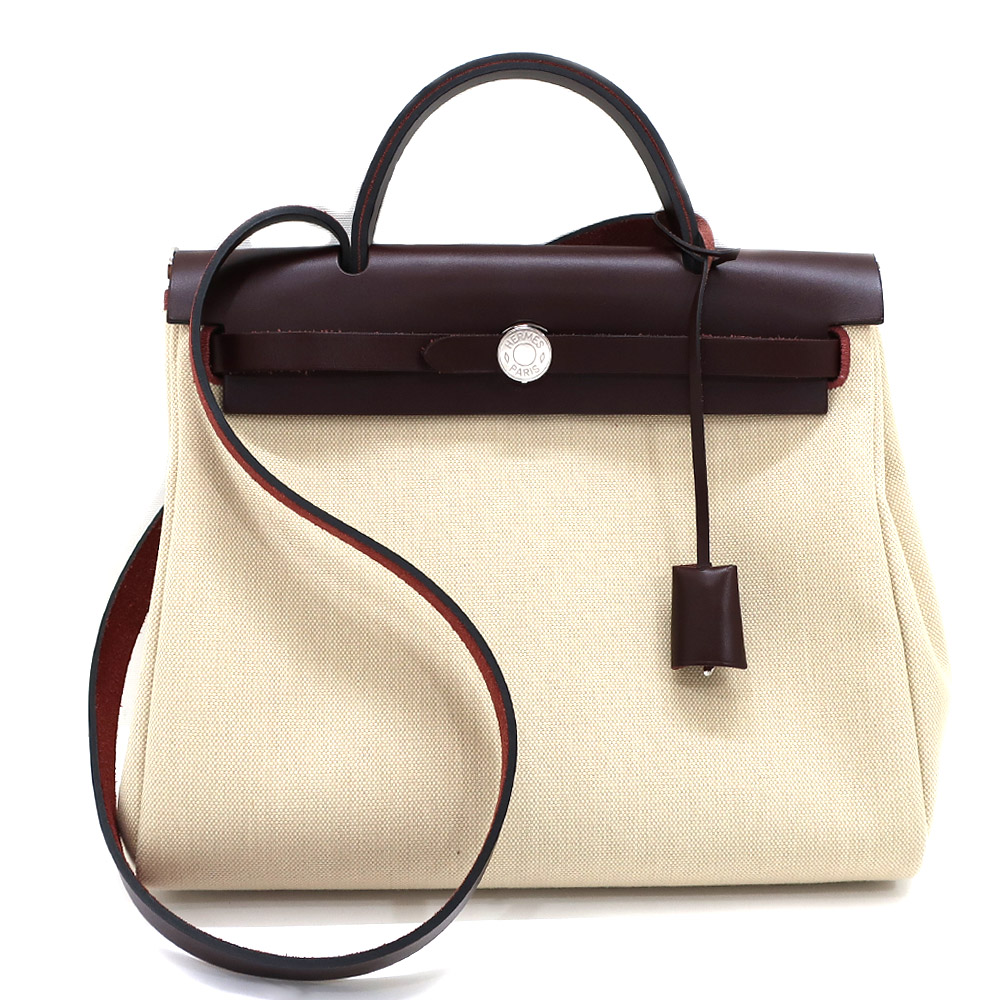 【天白】【HERMES】エルメス エールバッグ PM ルトゥルネ トワルミリタリー ヴァッシュハンター ボルドー シルバー金具 Z刻印 2021年頃製造 ショルダー バッグ【中古】|質ウエダ