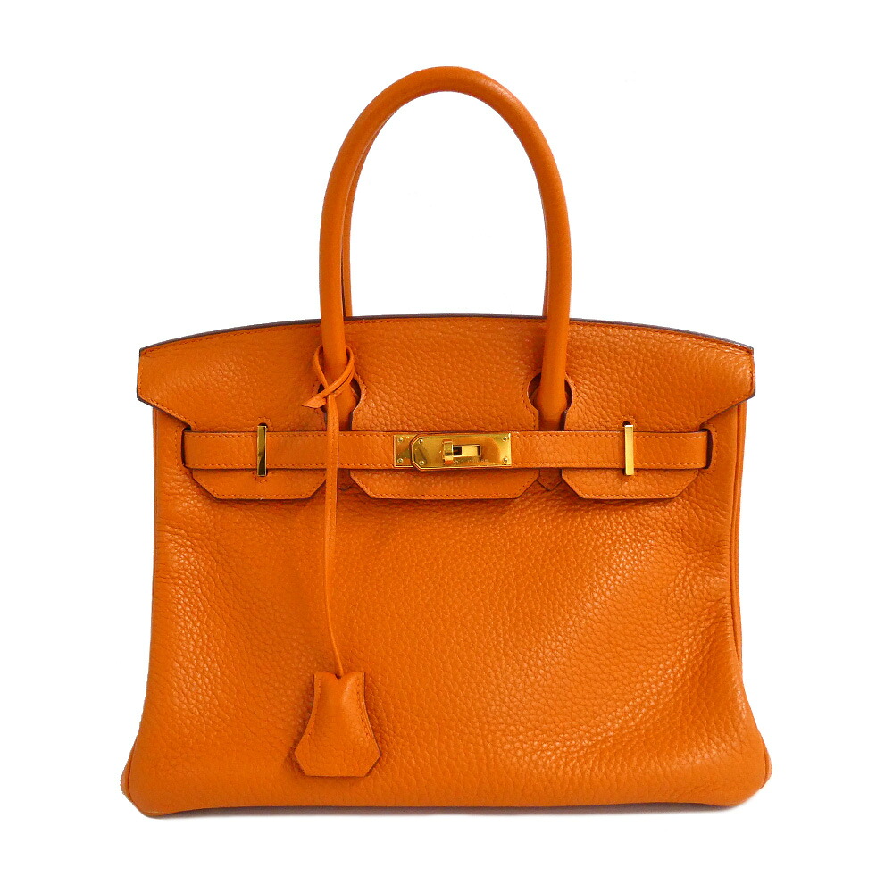 【名古屋】【HERMES】エルメス バーキン30 オレンジ系 X刻印 2016年 トリヨンクレマンス ゴールド金具 ハンドバッグ【中古】|質ウエダ