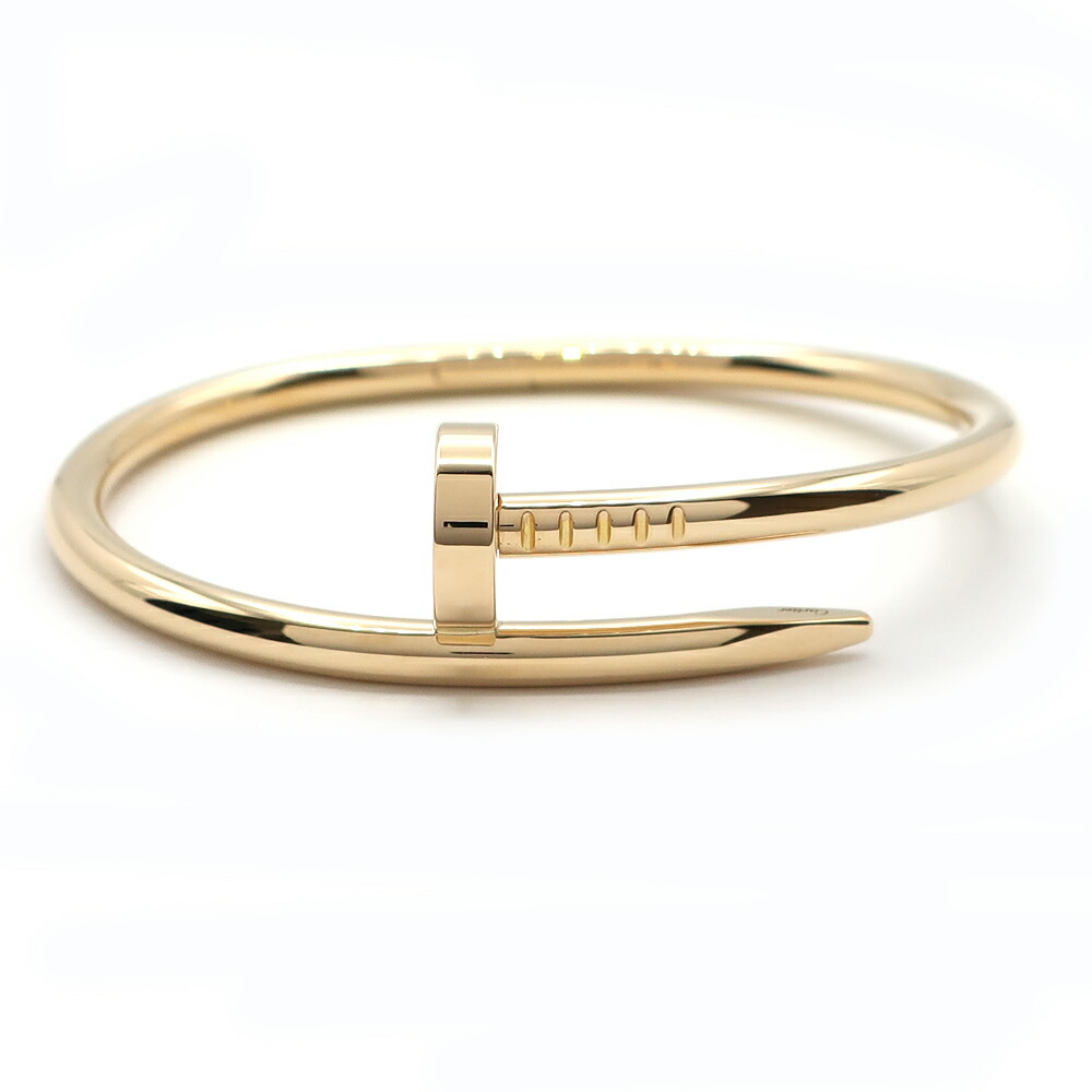 【天白】【CARTIER】カルティエ ジュスト アン クル ブレス バングル クラシックモデル CRB6037815 K18YG 15サイズ 750 箱 保証書【中古】|質ウエダ