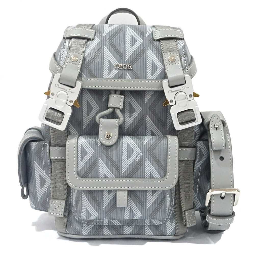 【栄】【DIOR】ディオール ヒットザロード ミニバックパック 2HTWS018CDP グレー CDダイヤモンド リュック ショルダーバッグ メンズ【中古】|質ウエダ
