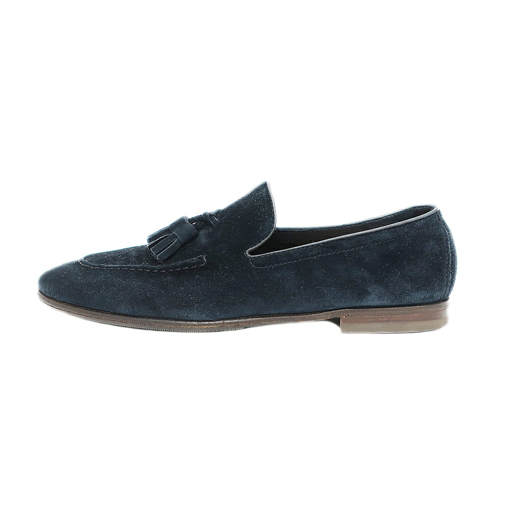 【天白】【BRUNELLO CUCINELLI】ブルネロクチネリ ローファー ネイビー スエード 表記サイズ40 25cm相当 靴 メンズ レディース【中古】｜質ウエダ