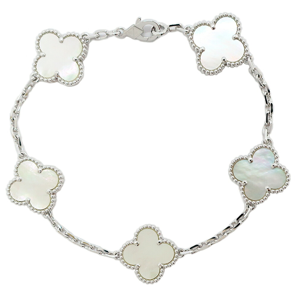 【天白】【VAN CLEEF&ARPELS】ヴァンクリーフ＆アーペル ヴィンテージアルハンブラ ブレスレット 750 MOP ジュエリー VCARF48400【新品】【未使用】【中古】｜質ウエダ 440,000円