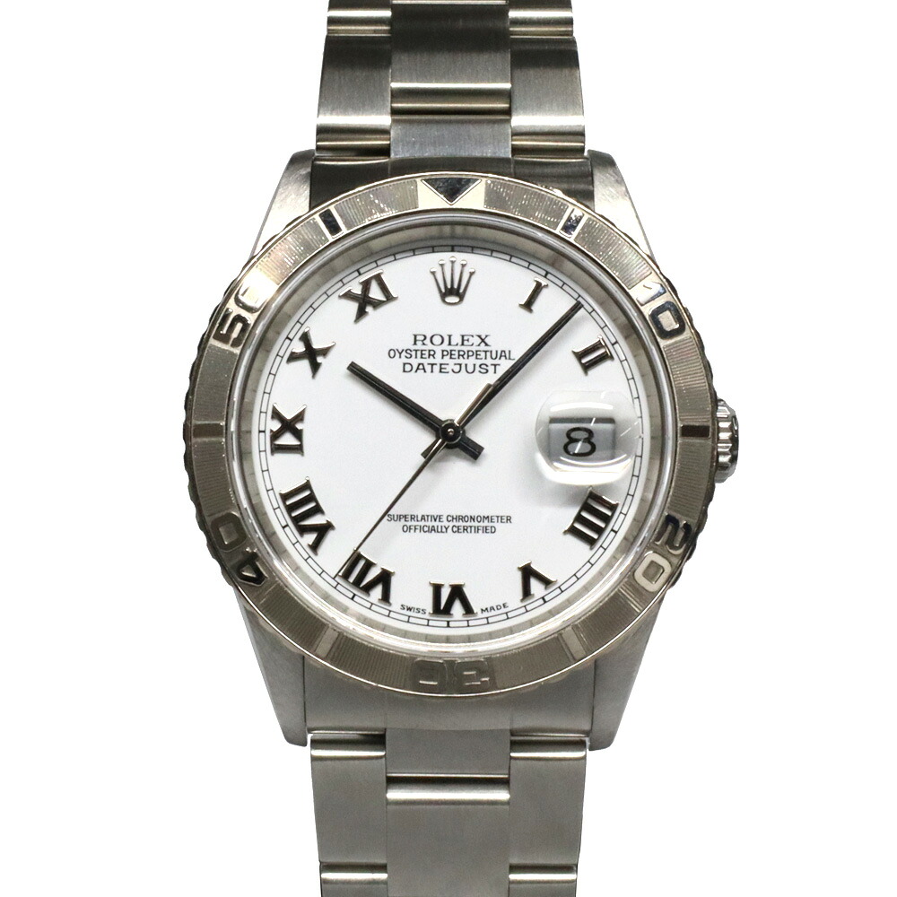 【名古屋】【ROLEX】ロレックス デイトジャスト サンダーバード 16264 Y番 ホワイトローマン WG/SS 自動巻 メンズ腕時計【中古】|質ウエダ