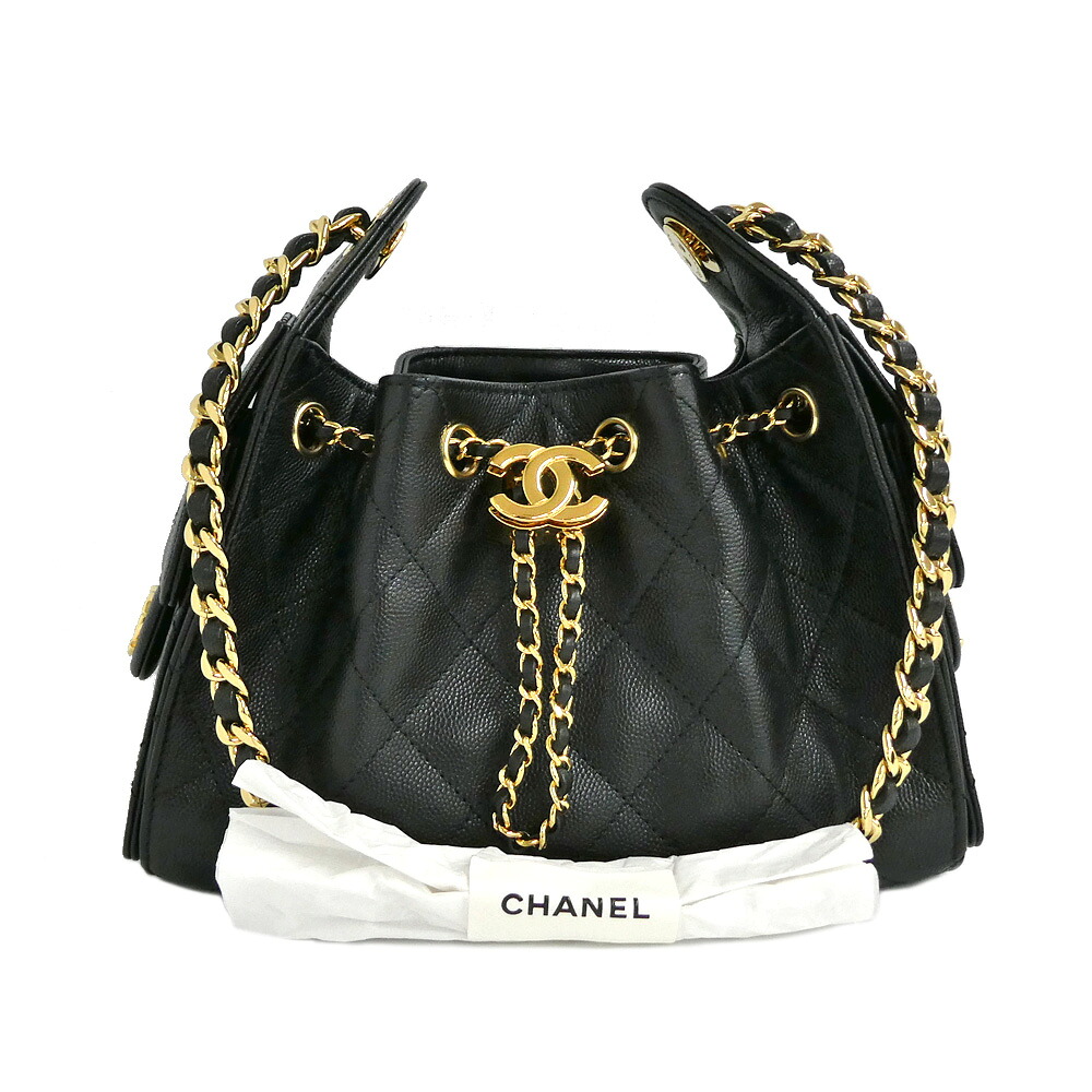 【名古屋】【CHANEL】シャネル シャネル25 ミニ ハンドバッグ AS5631 キャビアスキン ブラック ゴールド金具 ワンショルダー 黒 レディース【未使用】【中古】|質ウエダ