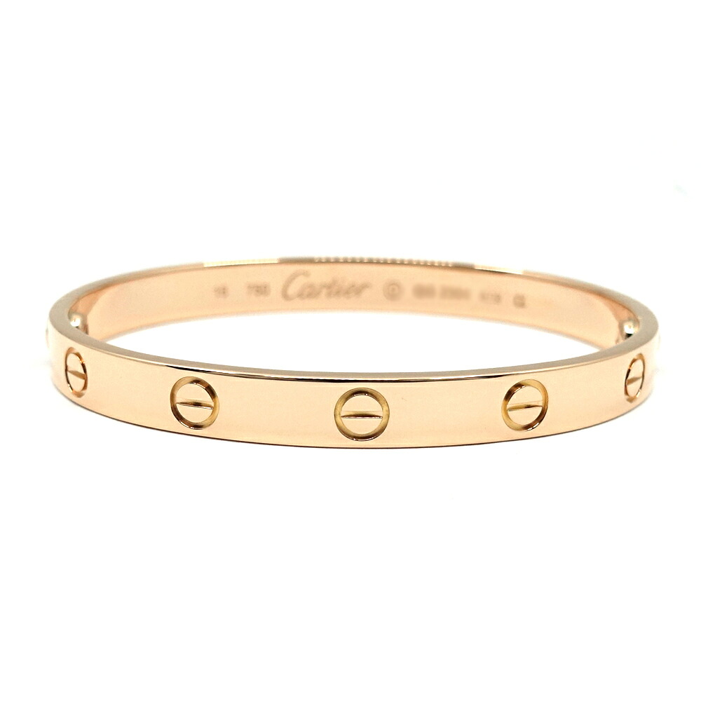 【栄】【CARTIER】カルティエ K18PG ラブ ブレスレット バングル 750PG LOVE ジュエリー メンズ レディース【仕上げ済】【中古】｜質ウエダ