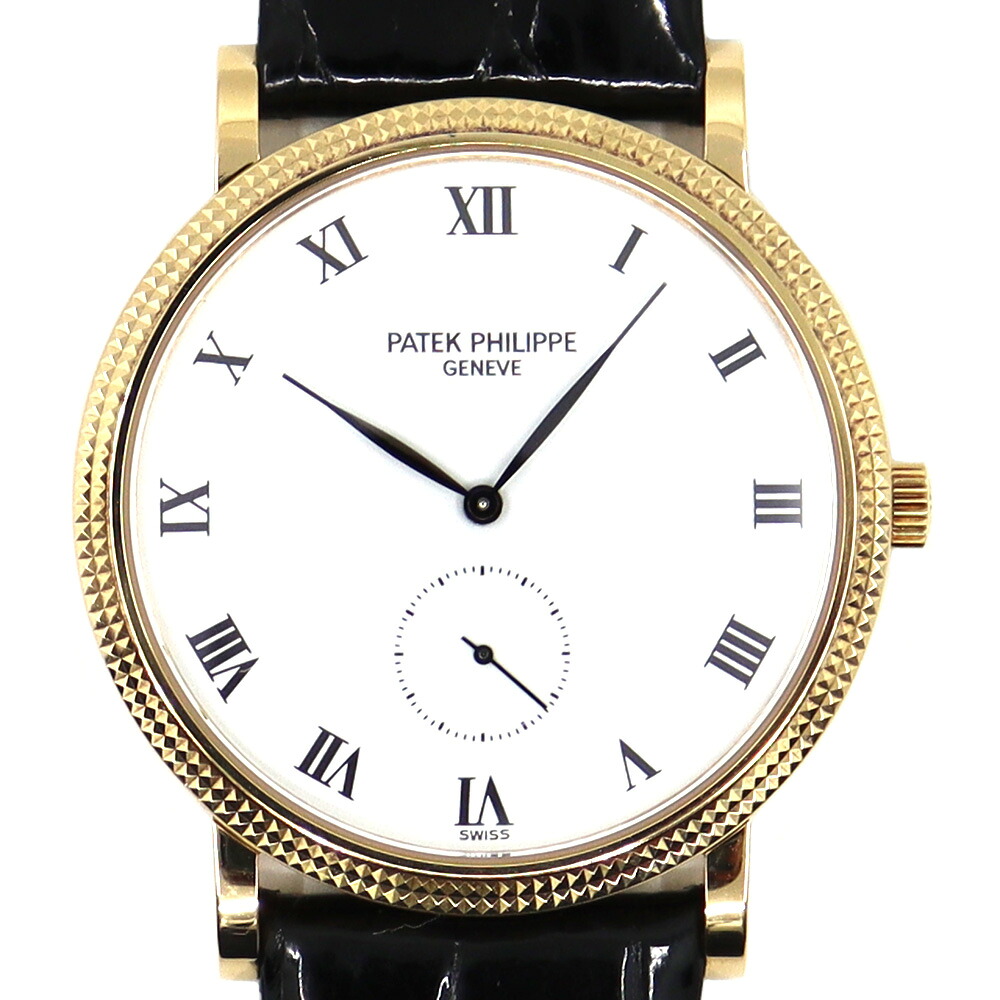 【栄】【PATEK PHILIPPE】パテックフィリップ カラトラバ 3919J ホワイト文字盤 手巻き 腕時計 メンズ【中古】｜質ウエダ