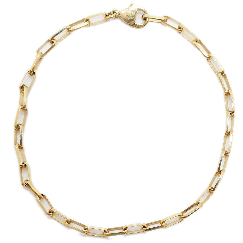 【天白】【JEWELRY】K18 ブレスレット 約4.6g ジュエリー イエローゴールド 約18.5cm アクセサリー 超音波洗浄済【中古】｜質ウエダ