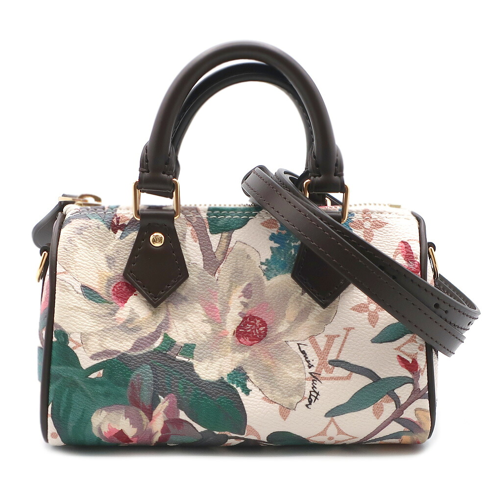 【天白】【LOUIS VUITTON】ルイヴィトン ナノスピーディ M29149 コーティッド･キャンバス モノグラム･デュンヌ GD金具 RFID ショルダーバッグ レディース【未使用】【中古】｜質ウエダ